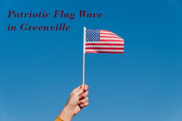 Patriotic Flag Wave in Greenville